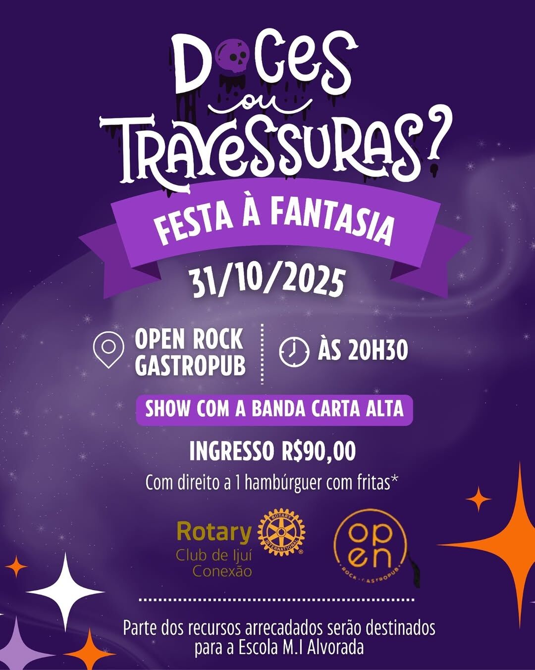 Doces ou Travessuras? Festa à Fantasia