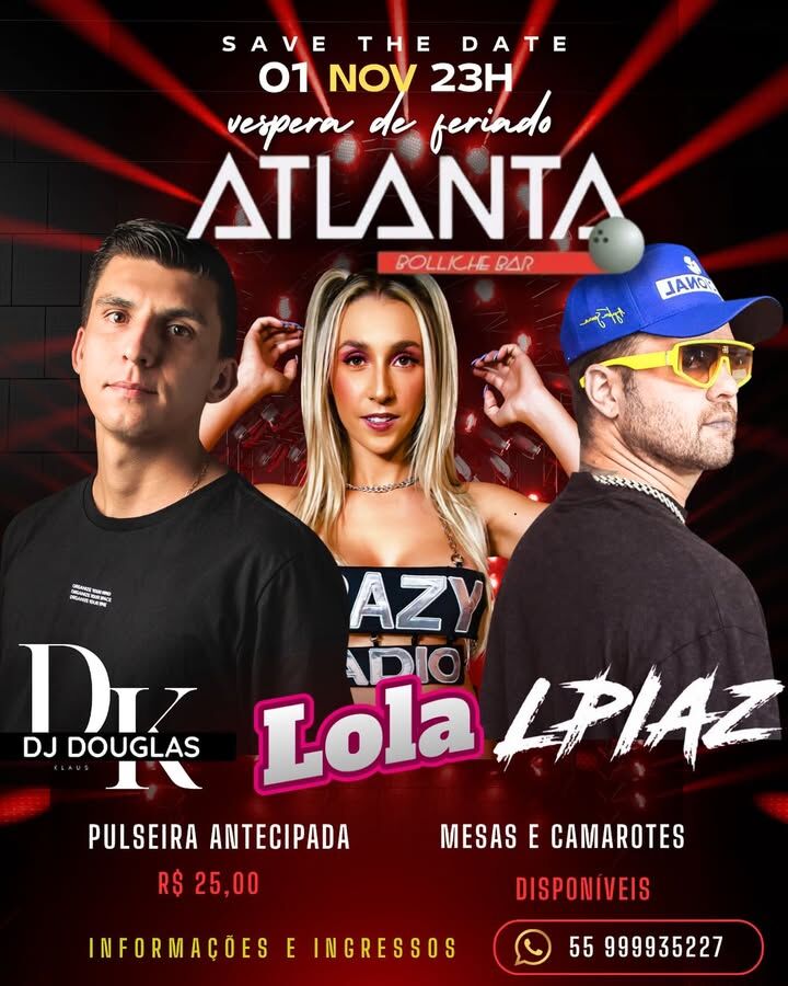 VÉSPERA DE FERIADO NO ATLANTABAR