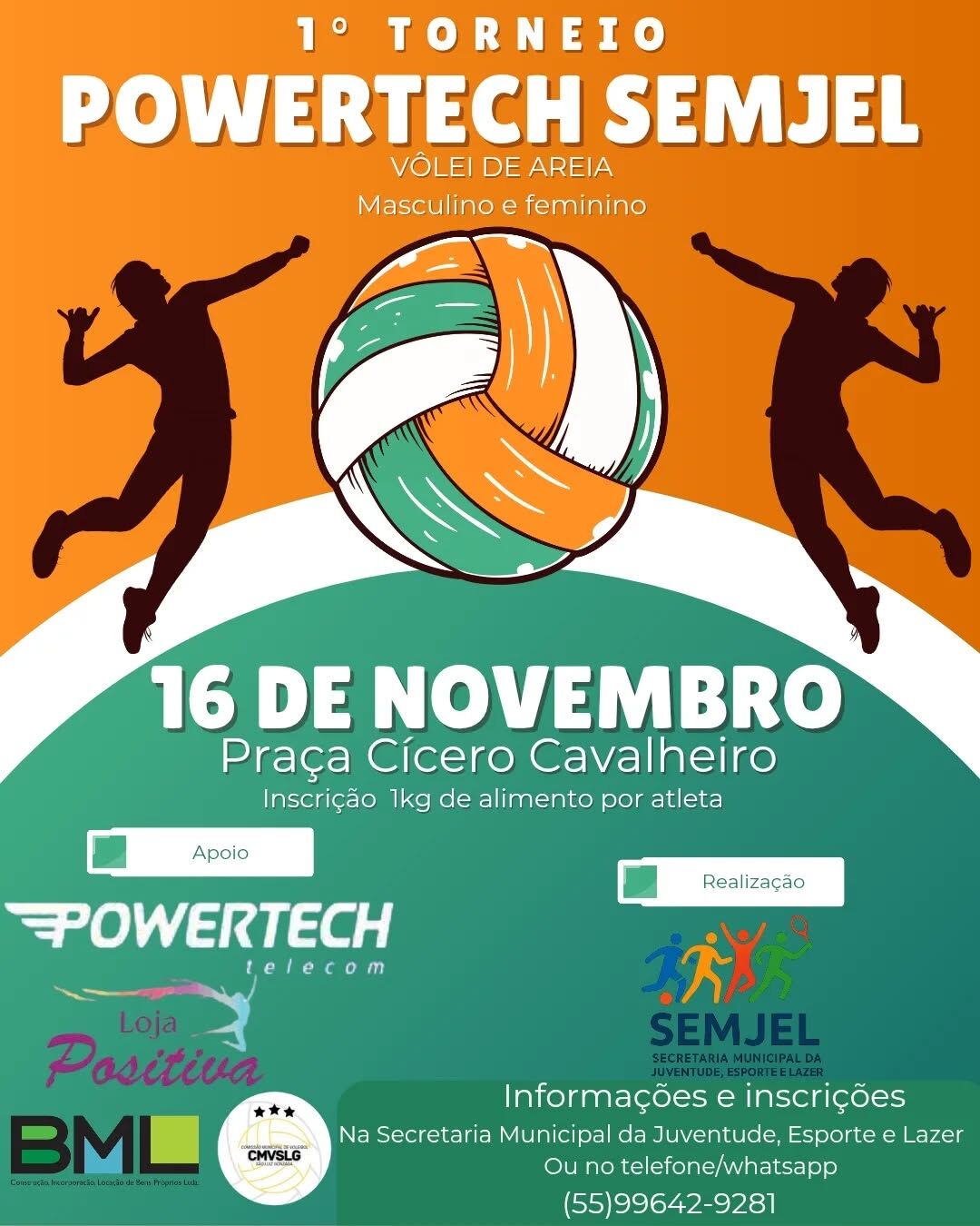 1° Torneio Powertech SEMJEL de Vôlei de Areia