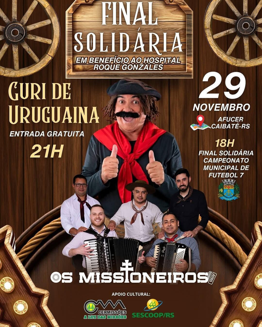 Show Guri de Uruguaiana e Final do Campeonato de Futebol 7