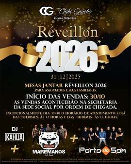 Réveillon 2026 – Clube Gaúcho