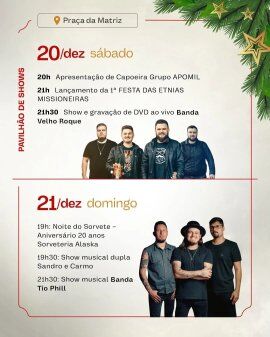Natal Luz Missioneiro 2025 - Dias 20/12 e 21/12