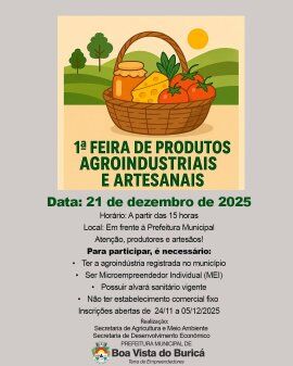 1ª Feira de Produtos Agroindustriais e Artesanais