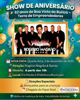Show Rogério Magrão & Banda - Aniversário de Boa Vista do Buricá 