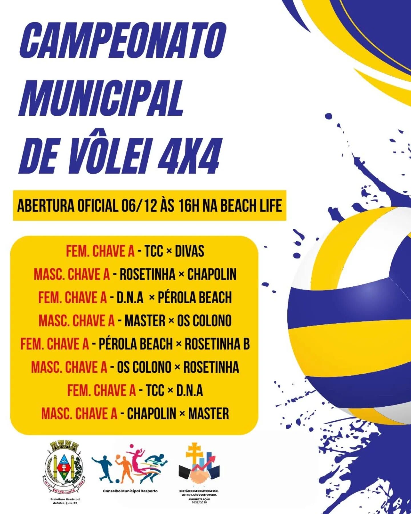 Abertura do Campeonato Municipal de Vôlei 4x4
